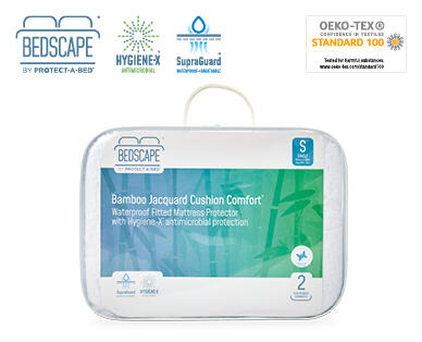 Bedscape™ Protect-A-Bed(R) Bamboo Jacquard Waterproof Fitted Mattress Protector – Single Size