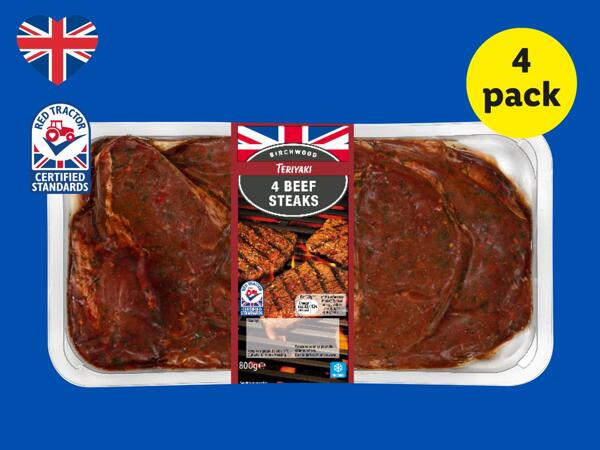 Birchwood 4 British Teriyaki Beef Steaks