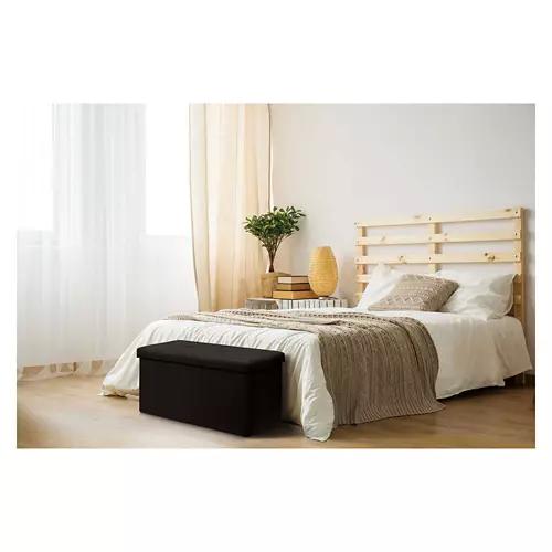 Rectangular Shaped Storage Ottoman, Black