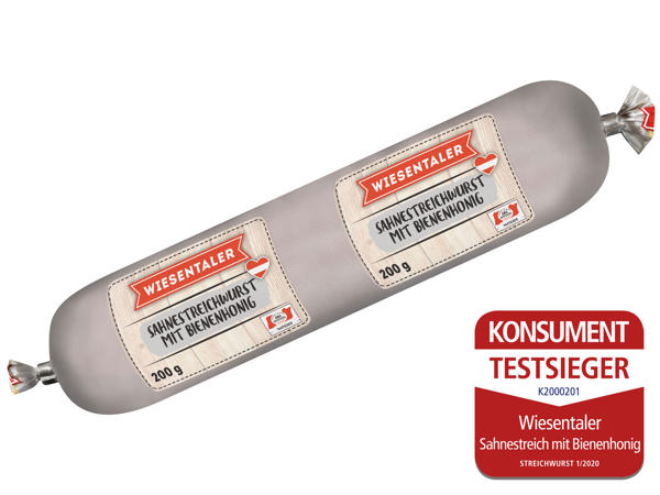 WIESENTALER Sahnestreichwurst mit Bienenhonig