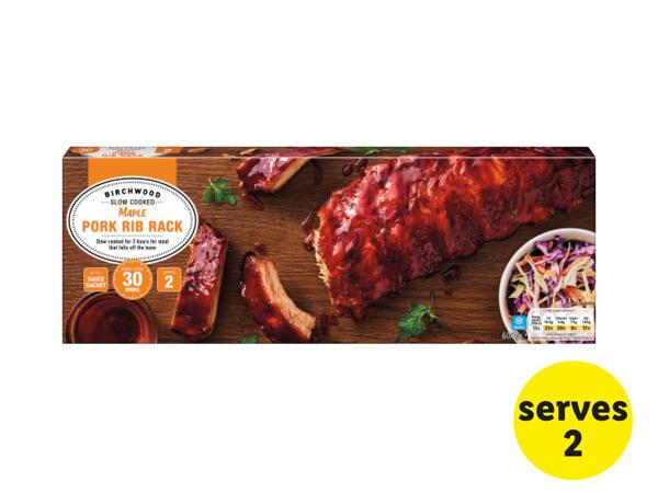 Birchwood Slow Cooked Maple BBQ Pork Rib Rack
