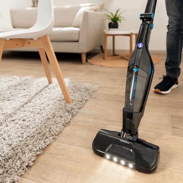 QUIGG(R) 				Aspirateur sur batterie 2 en 1