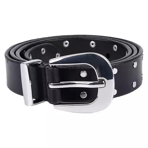 Ladies Genuine Leather Belt - Black, L
