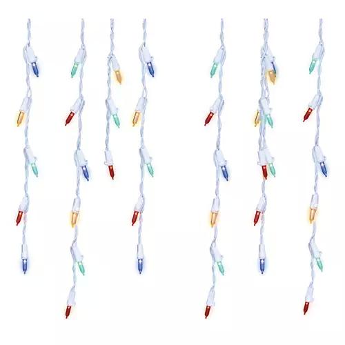 Icicle Christmas Lights, Multi Color