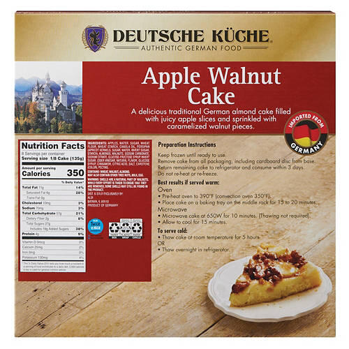 Apple Walnut German Cake, 38 oz