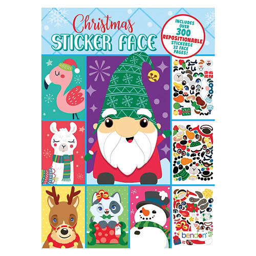 Christmas Wacky Face Stickers - Gnome Holiday