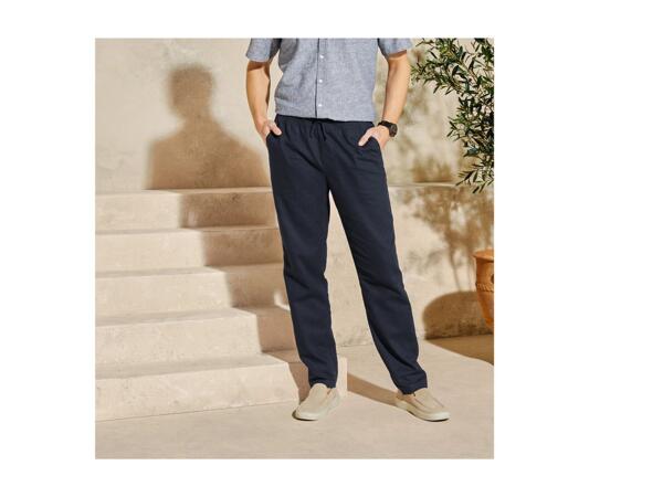 Men's Linen Trousers Straight Fit