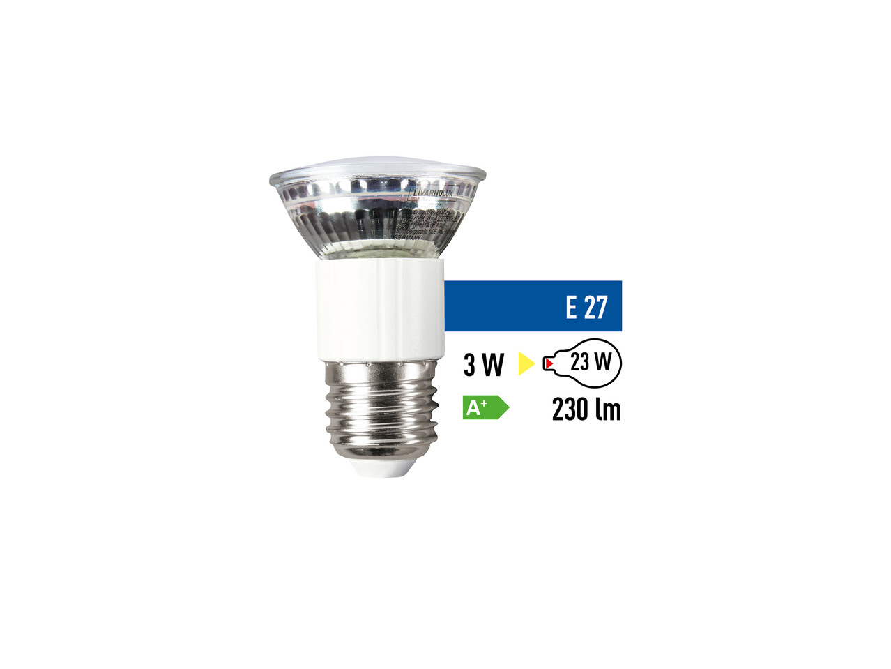 LED reflektorová žárovka 3 W