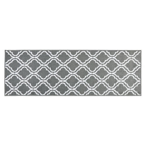 2' x 6 ' Utility Runner - Gray Medallion