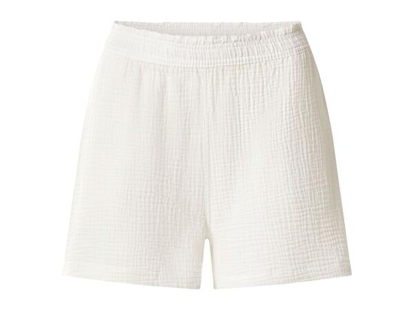 Ladies' White Muslin Shorts