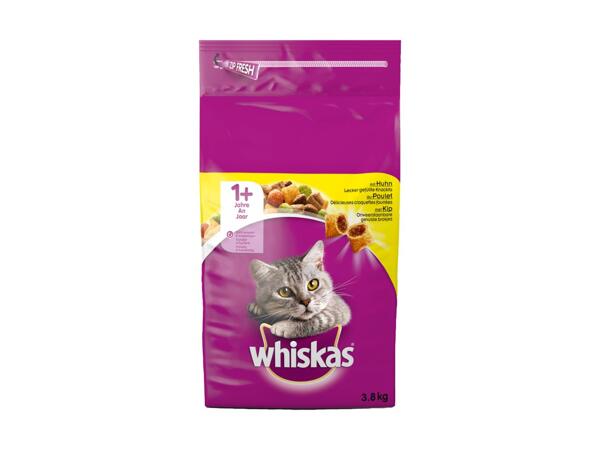 Croquettes pour chat Whiskas 1+ au poulet (action valable uniquement en Suisse alémanique)