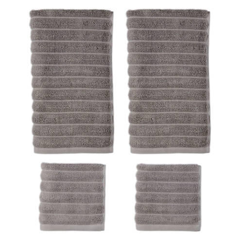 Hand Towel & Washcloth Set, Gray