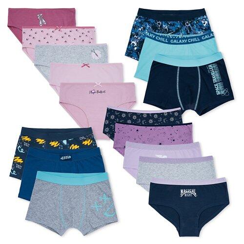 L&D Sous-vêtements pour enfants, set de 5, ou rétro, set de 3