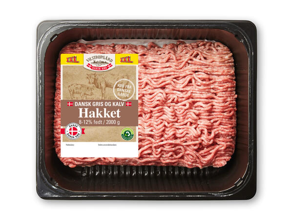 Hakket okse- eller dansk grise- og kalvekød
