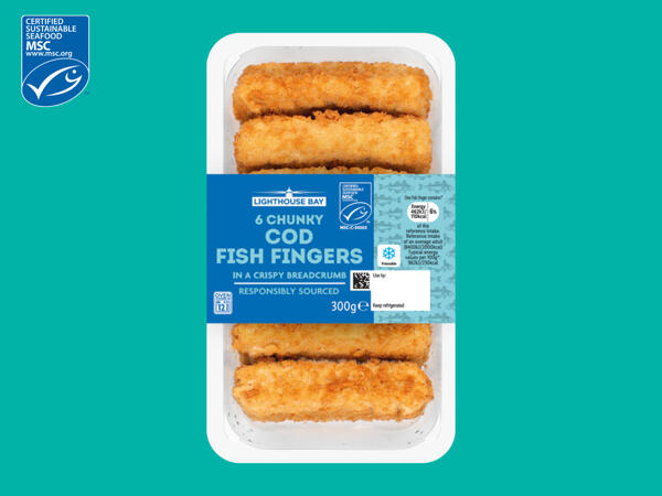 Lighthouse Bay 6 Chunky Scottish Cod Fish Fingers