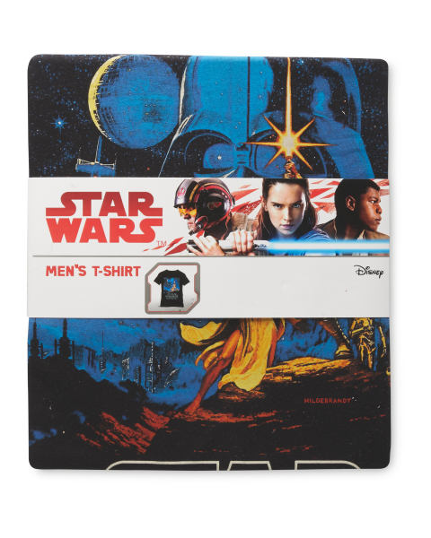 Black Star Wars Printed T-Shirt