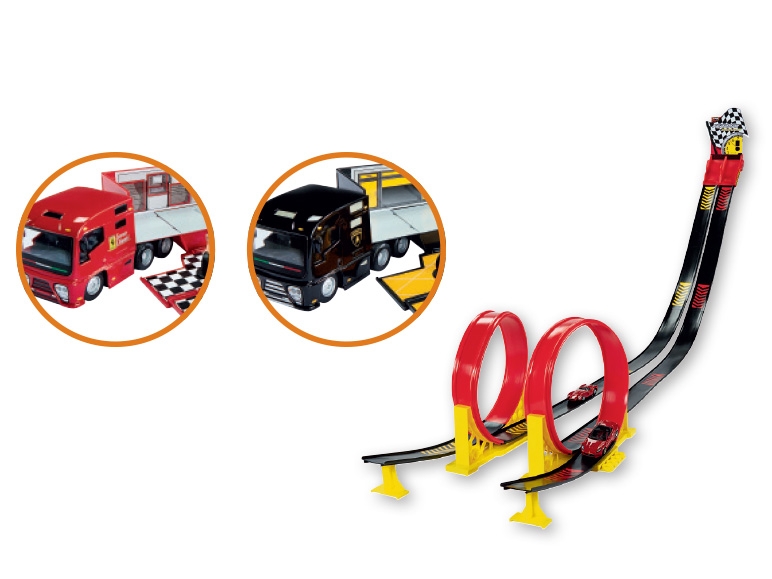 Bburago Toy Car Hauler/ Race Track with Loop