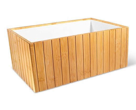 Huntington Home Lined Bamboo Bin
