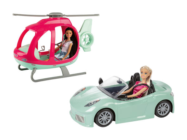 Fashion Doll con auto/​elicottero