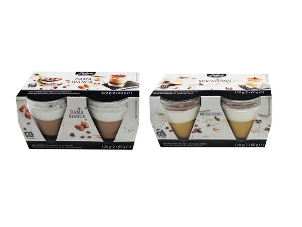 Dame Blanche, Mocaccino, Limoncello or Tiramisù Desserts