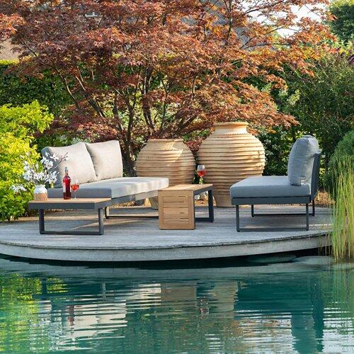 COCON Ensemble de salon "Ascona" 4 places, anthracite