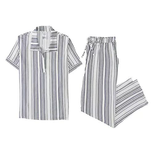 Ladies Cool Comfort Pajama Pants Set - Grey, XL