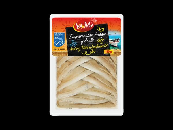 Anchovy Fillets with Sunflower Oil