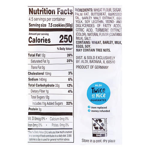 Mini Original Palmiers with Sugar, 7.94 oz