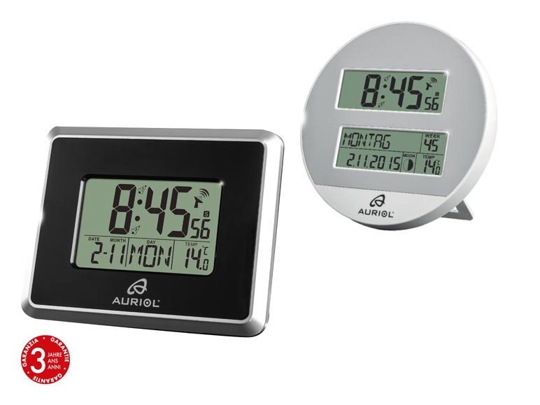 Horloge LCD radioguidée