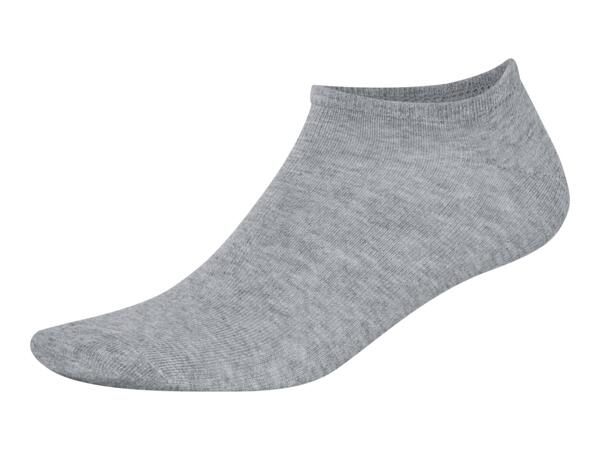 Livergy Men's Grey & White Trainer Socks - 5 Pairs