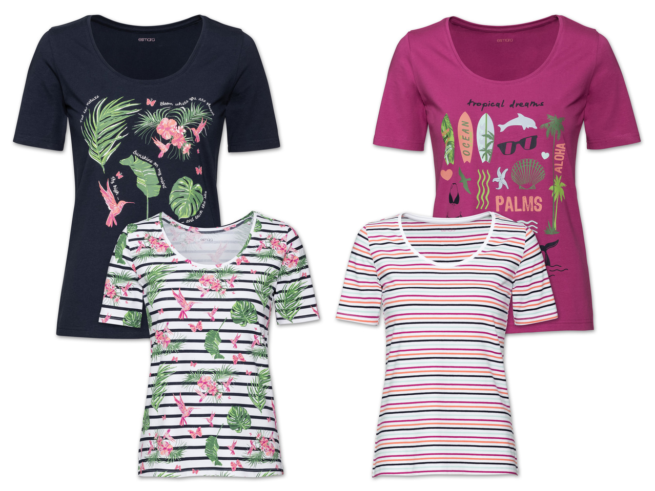 ESMARA(R) Damen T-Shirt, 2 Stück1