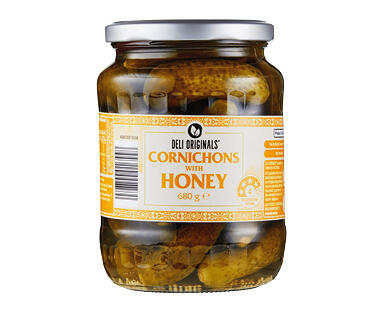 European Style Cornichons with Honey 680g