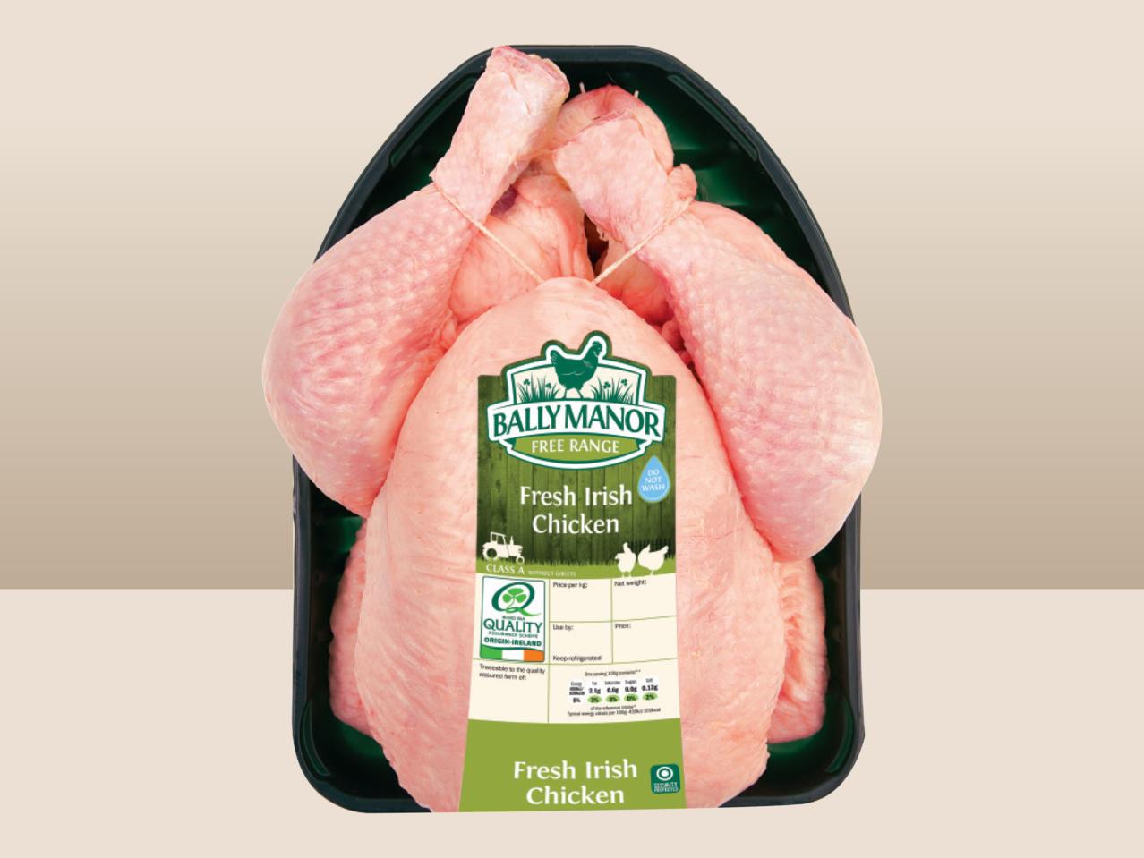 BALLY MANOR Fresh Irish Free Range Whole Chicken
