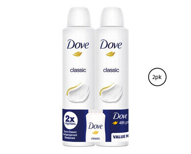 Dove Antiperspirant Deodorant Aerosol 2 x 145g