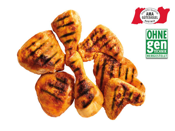 Frische Hendl-Grillplatte