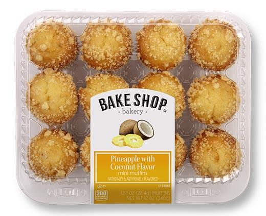 Bake Shop 
 Pineapple Coconut or Cinnamon Mini Muffins