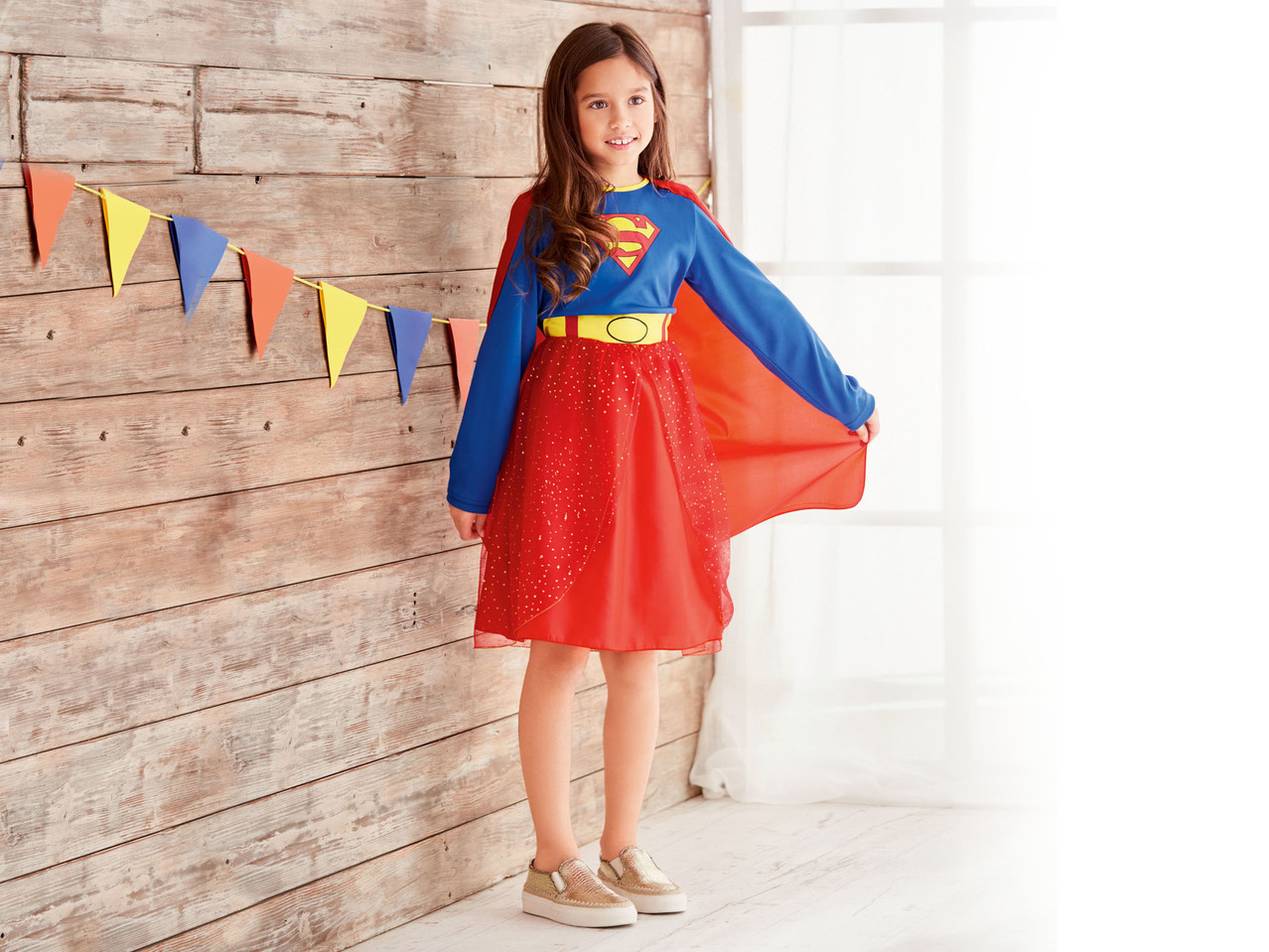 Girls' Carnival Costume "Batgirl, Wonderwoman, Supergirl"