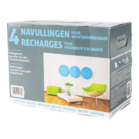 Recharges pour absorbeur d'humidité, 4 pcs