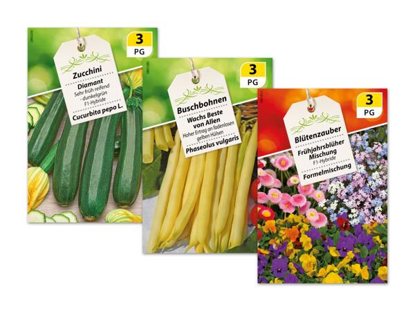 Hülsenfrüchte, Grobgemüse und Blumen