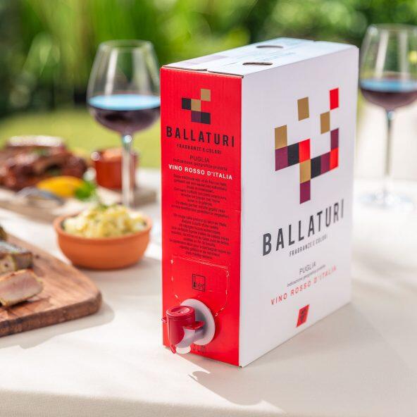 BALLATURI(R) 				Italienischer Rotwein 3 l, Bag-in-Box