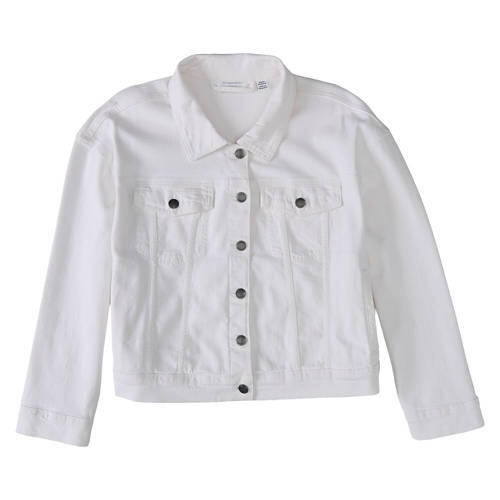 Ladies Denim Jacket - White, M