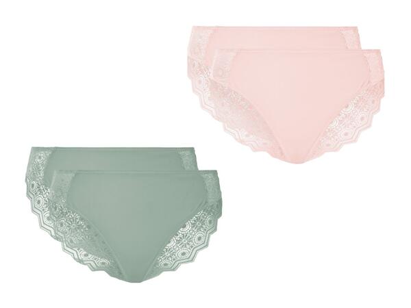 Culottes avec dentelle, lot de 2