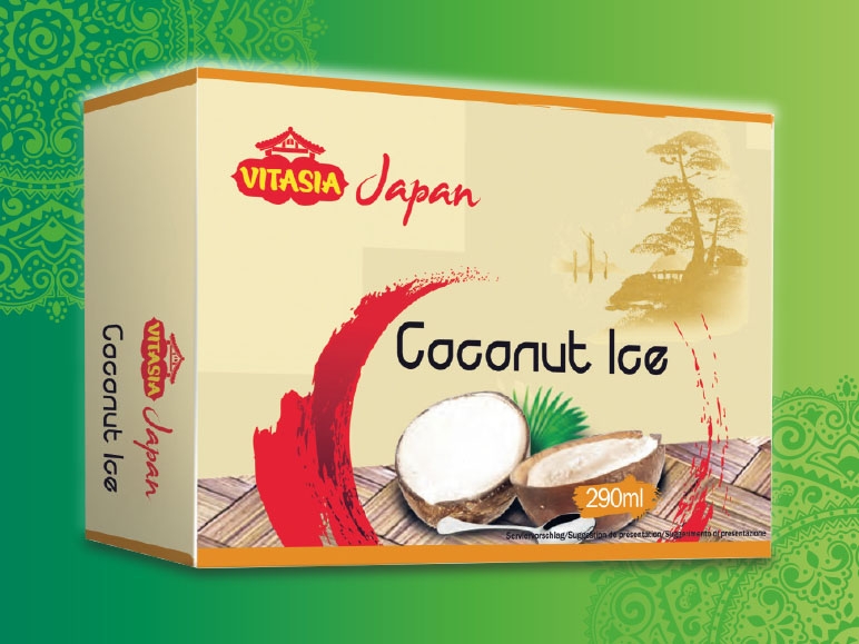 Glace à la noix de coco dans noix de coco