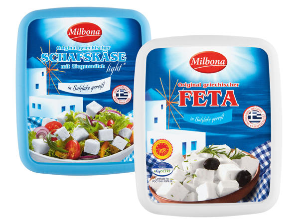 MILBONA Griechischer Fetakäse oder Schafskäse light
