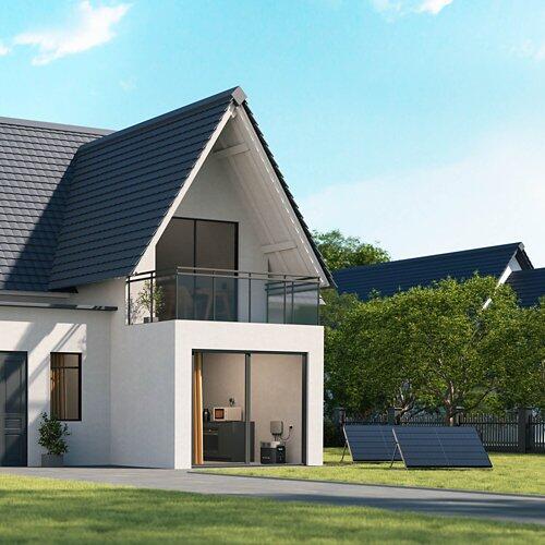 ECOFLOW Centrale elettrica da balcone 2 x 100 W pannello solare rigido con inverter, EFWN511B