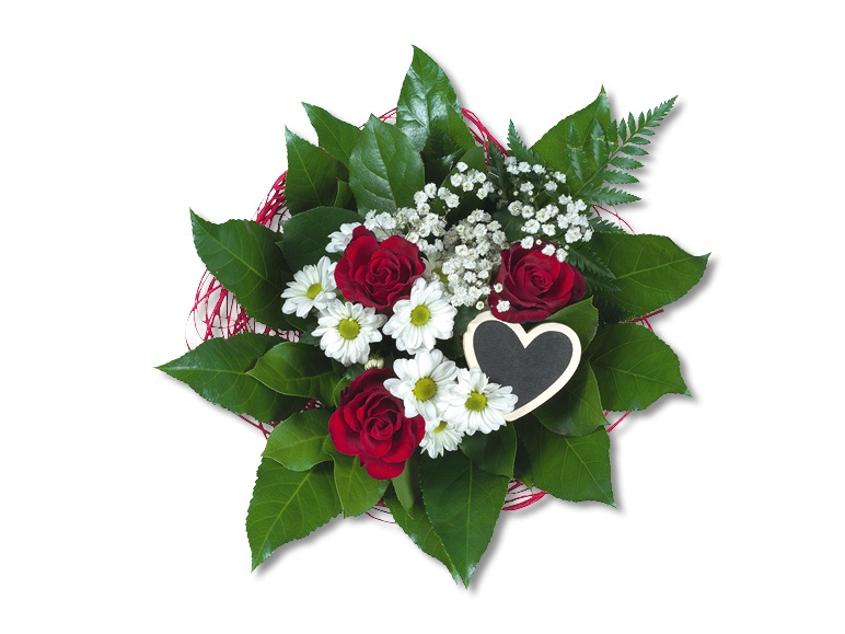 Bouquet de fleurs avec cœur
