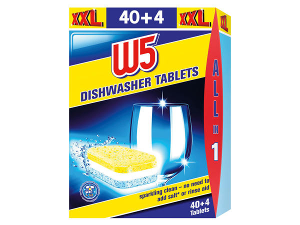 W5 All-in-1 Geschirrspültabs 40 + 4 gratis