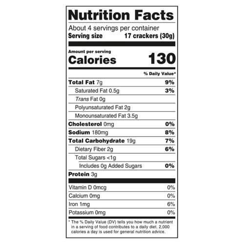 Rosemary Flavored Cassava & Chickpea Crackers, 4 oz
