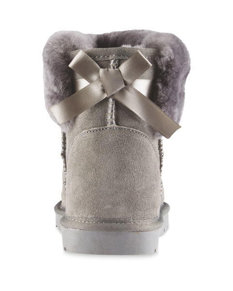 Avenue Grey Lambskin Lined Boots