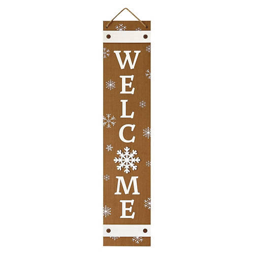 Holiday Reversible Porch Sign - Snowman/Welcome
